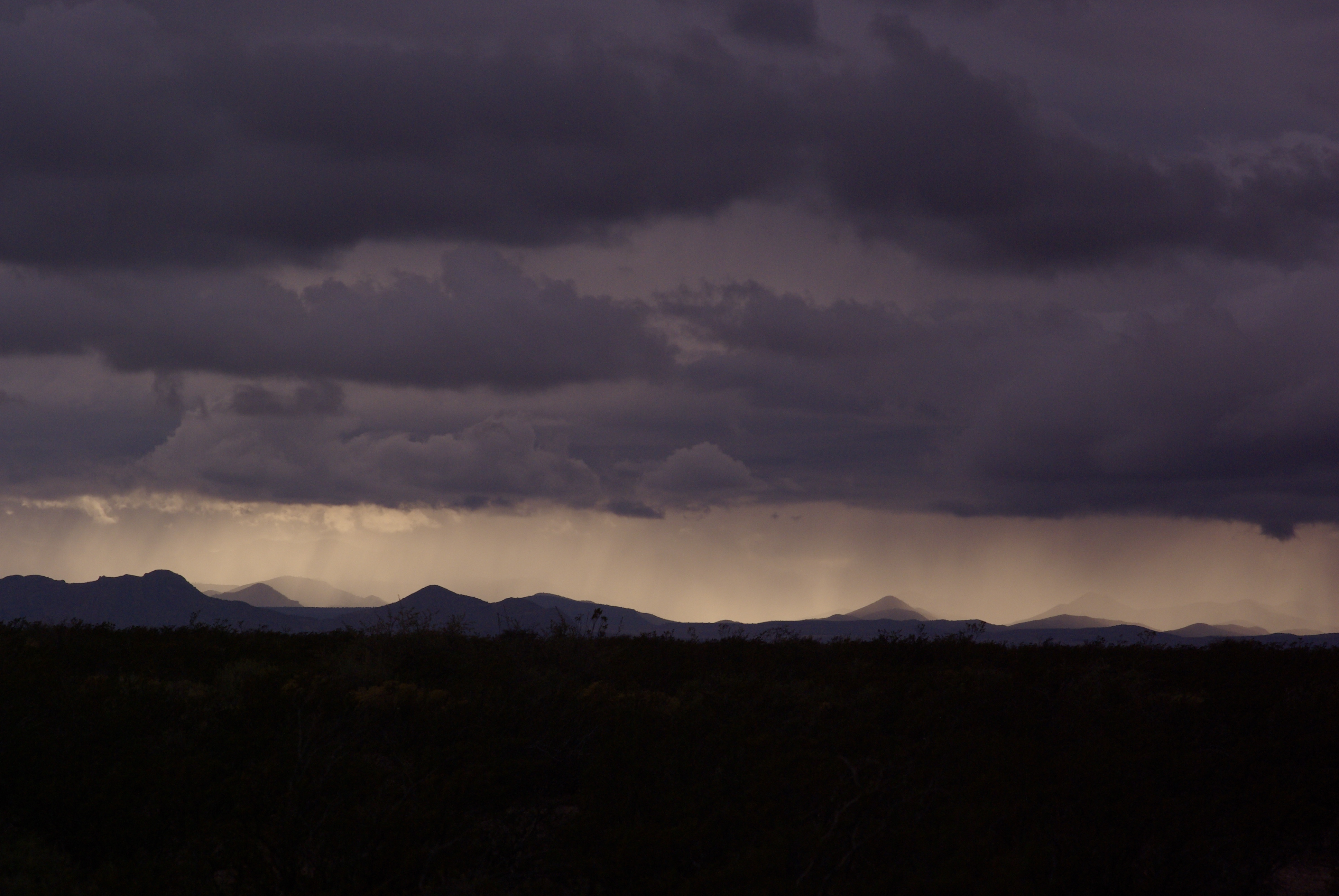 Rain near Truth or Consequences, NM, October 2015